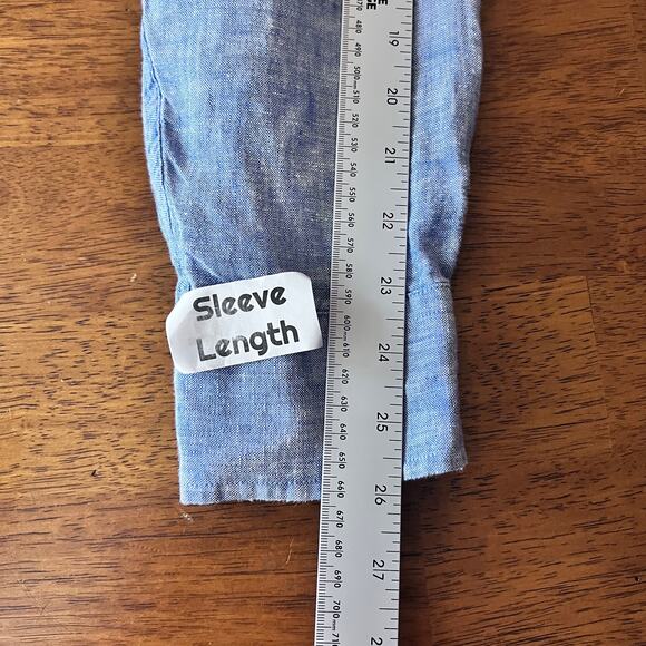 UNTUCKit Mens XL 100% Linen Shirt Coastal‎ Resort Preppy Summer Casual Chambray - Picture 6 of 8